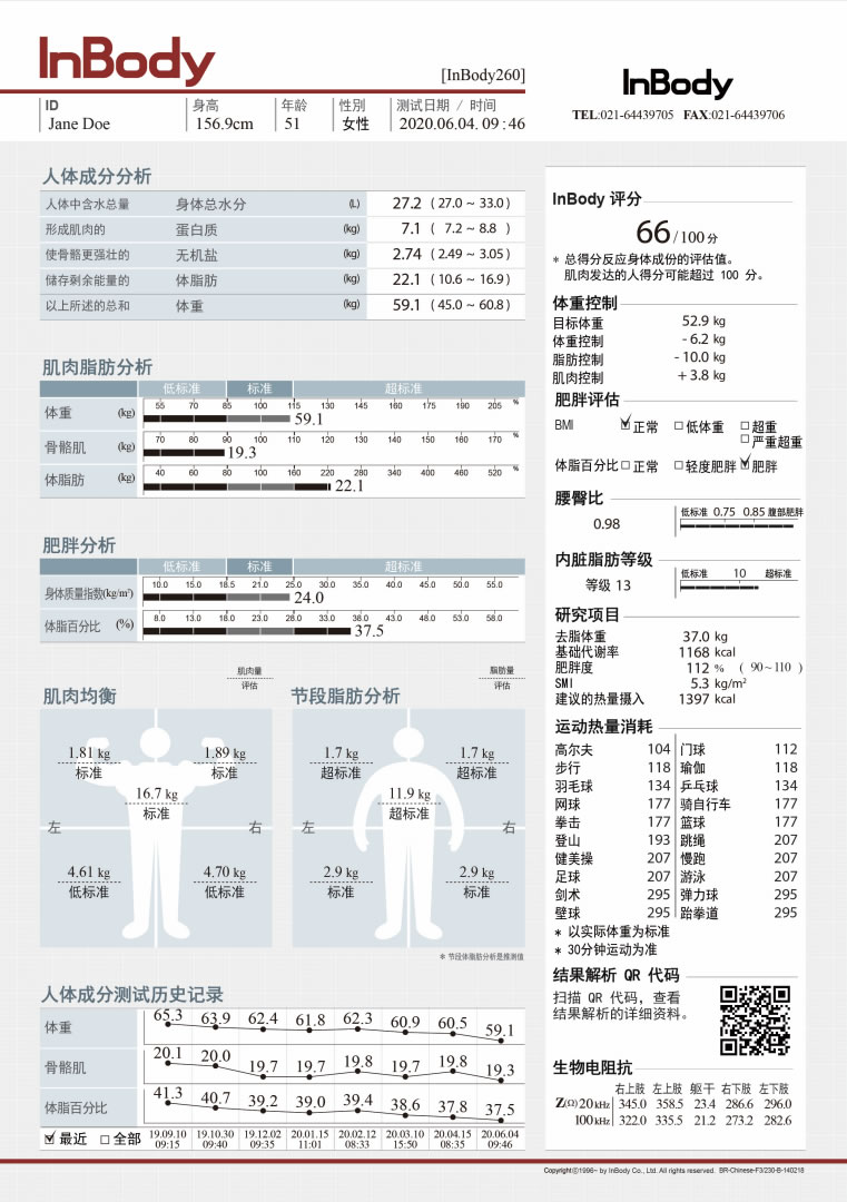 InBody260 人體成分分析儀