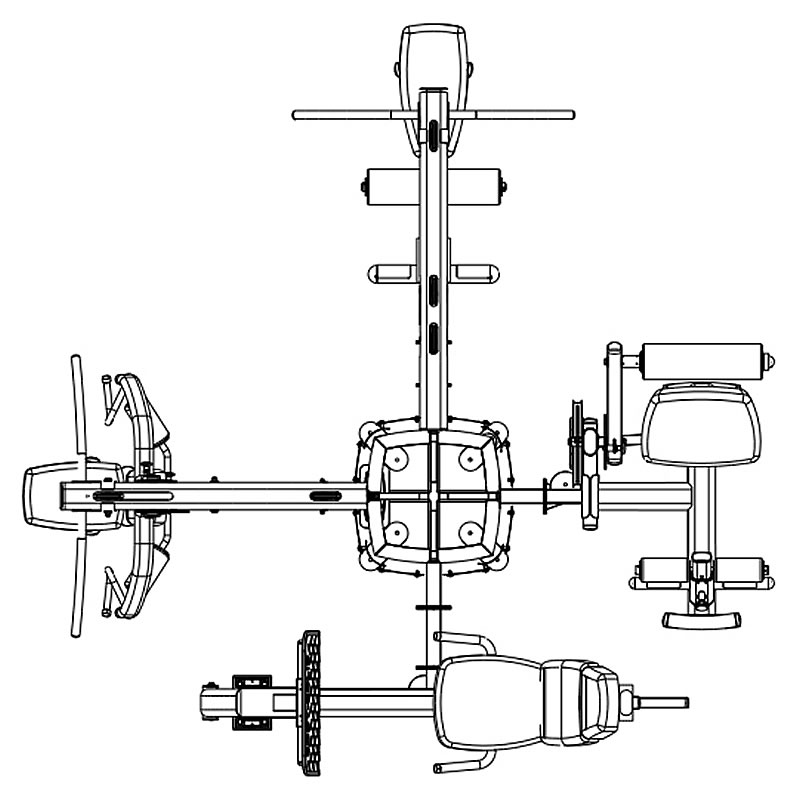 Body-Solid DGYM 綜合訓練器選配附件訓練圖