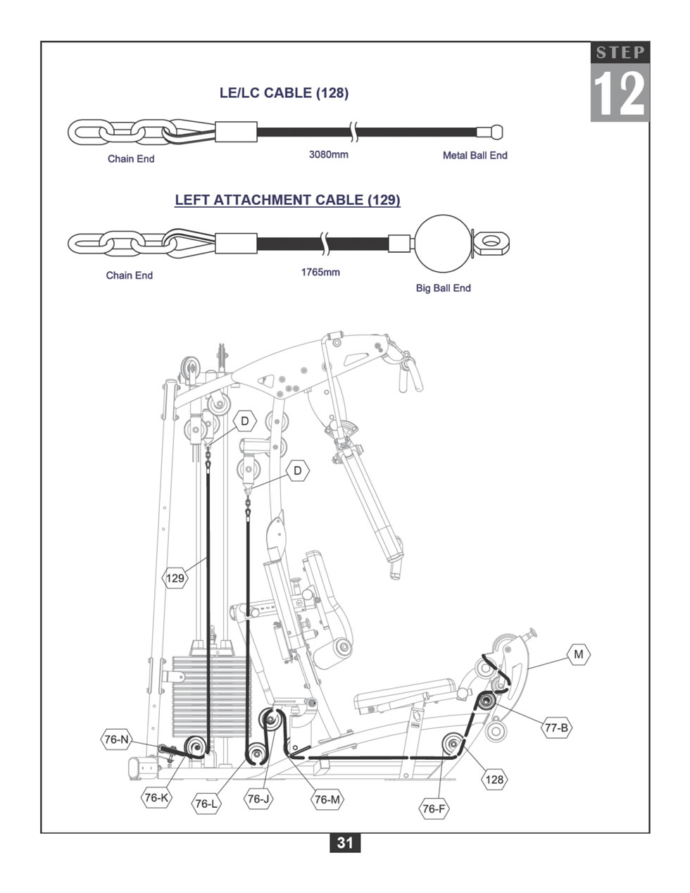 Body-Solid F600 綜合訓(xùn)練器安裝步驟及穿線(xiàn)圖