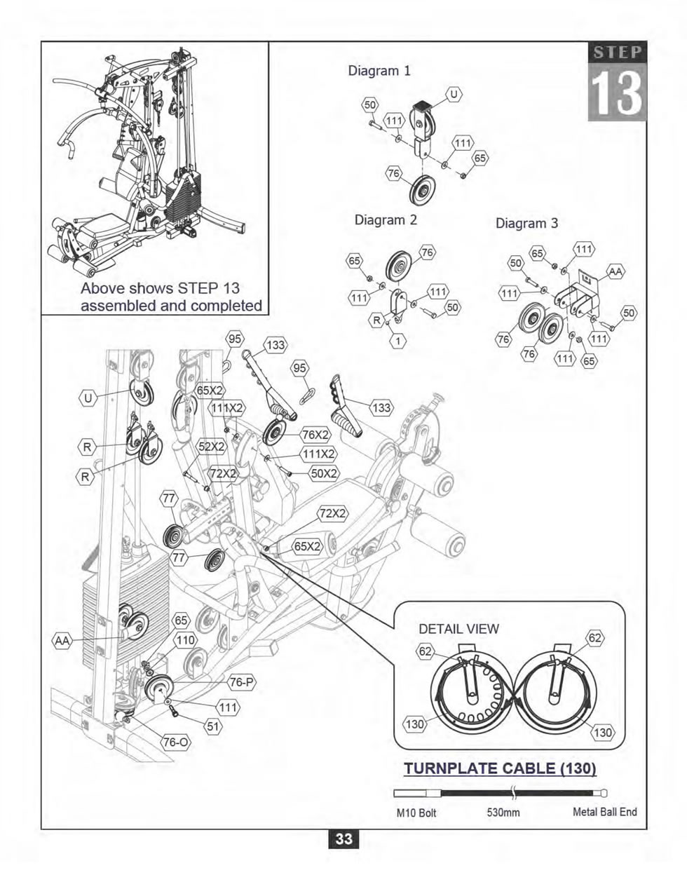 Body-Solid F600 綜合訓(xùn)練器安裝步驟及穿線(xiàn)圖