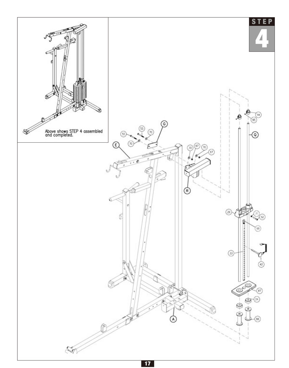 Body-Solid G2B 綜合訓(xùn)練器安裝步驟