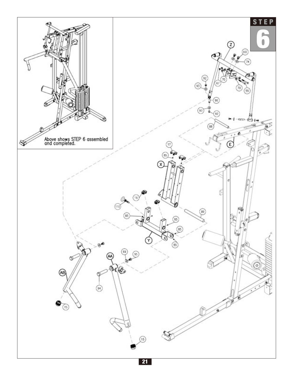 Body-Solid G2B 綜合訓(xùn)練器安裝步驟