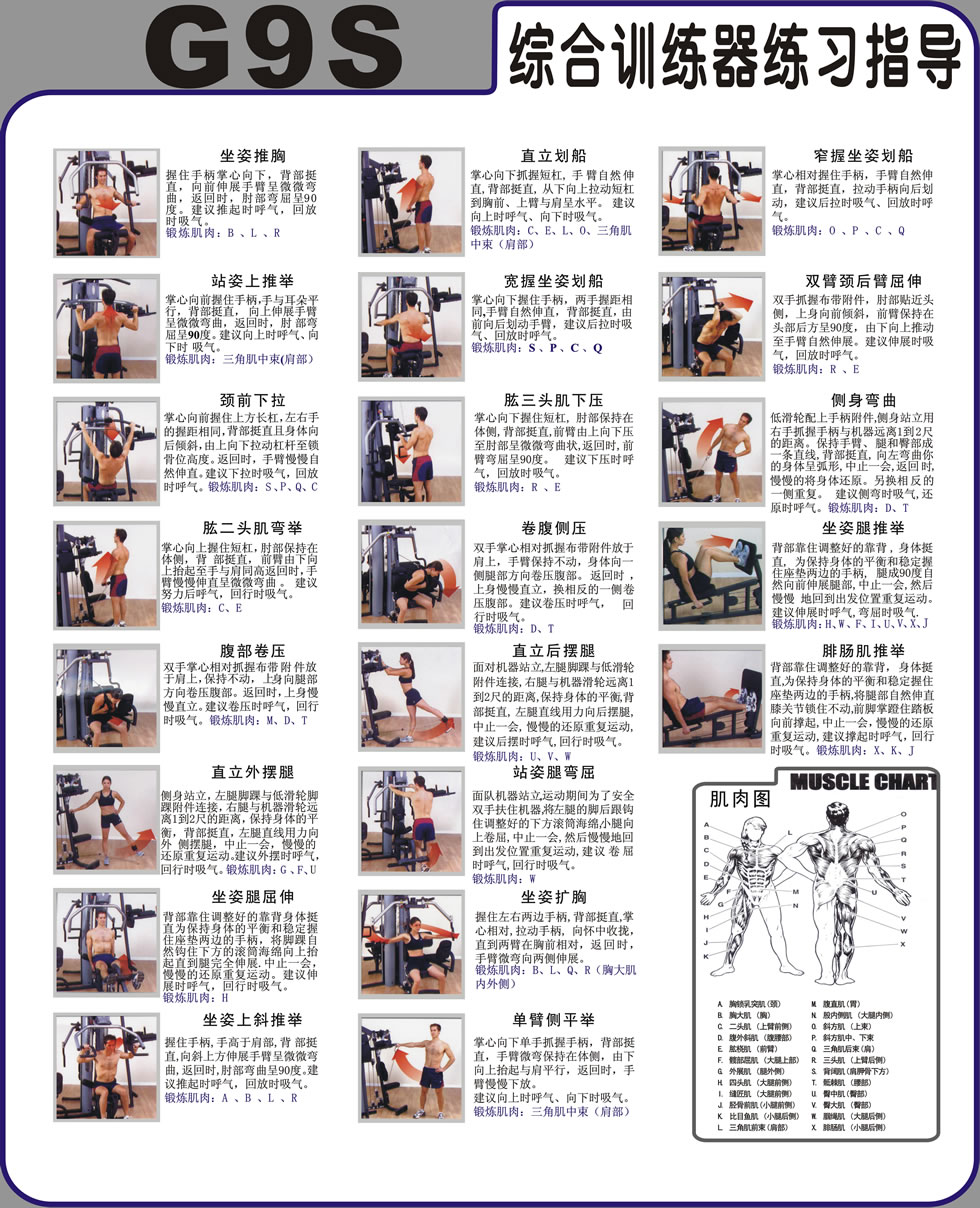 Body-Solid G9S <mark><a target='_blank' href='/zonghexunlianqi.html'>綜合訓(xùn)練器</a></mark>訓(xùn)練動(dòng)作指導(dǎo)